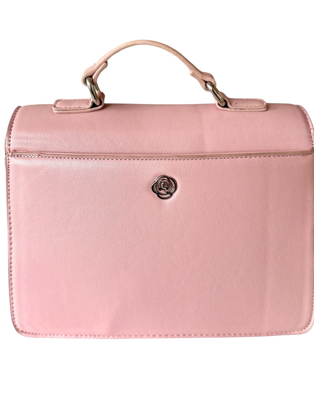 Carlos by Carlos Santana Pink Structured Satchel Handbag with Colorful Flowers - Picture 2 of 8